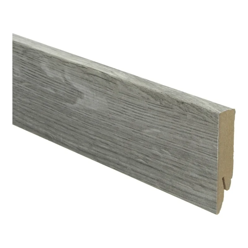 Meest Verkocht Mountain Oak Grey rechte hoge plint voor laminaat, pvc en parket