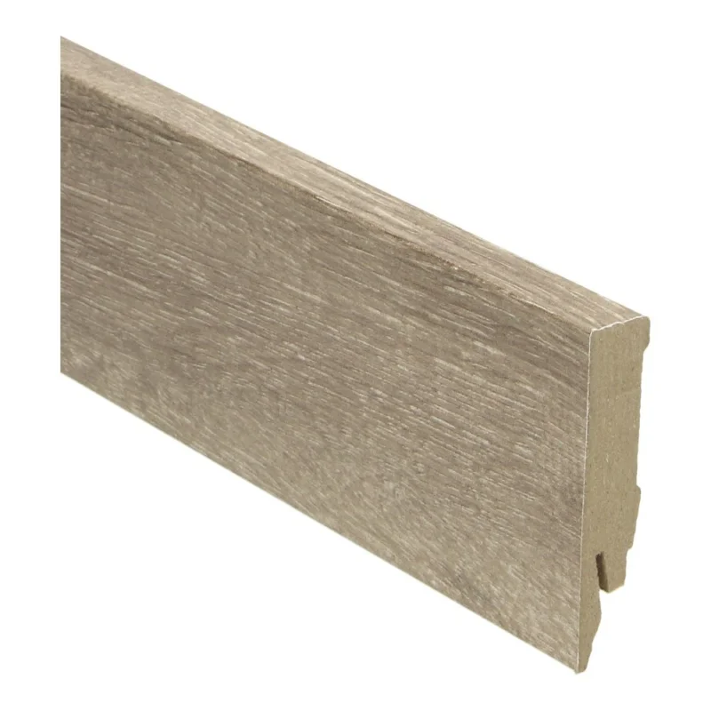 Nu Kopen Mountain Oak light grey rechte hoge plint voor laminaat, pvc en parket