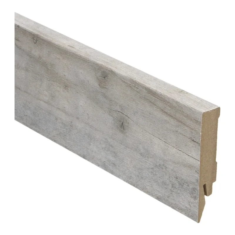 Hete Deal oud grenen gekalkt rechte hoge plint voor laminaat, pvc en parket