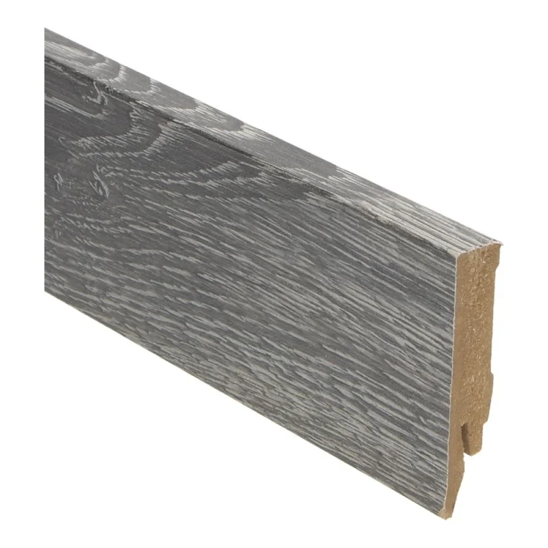 Aanbieding Scarlet Oak dark grey rechte hoge plint voor laminaat, pvc en parket