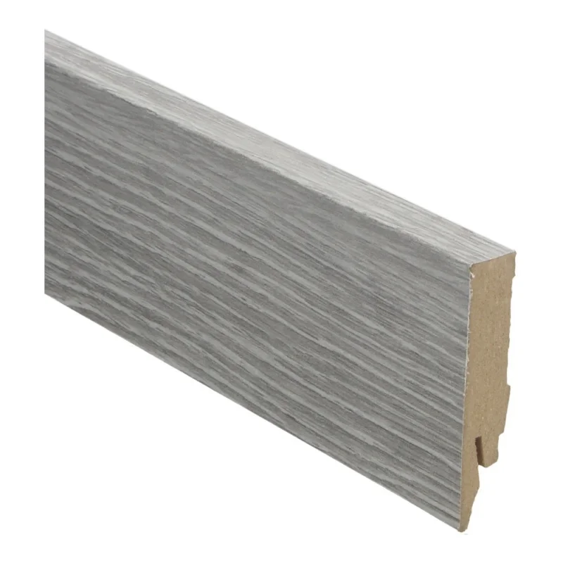 Scarlet Oak light grey rechte hoge plint voor laminaat, pvc en parket Lage Kosten