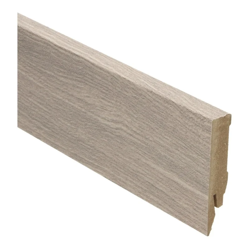 Beperkte Voorraad teak grijs geborsteld rechte hoge plint voor laminaat, pvc en parket