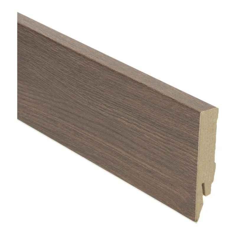 vintage eiken donkervernist rechte hoge plint voor laminaat, pvc en parket Express Levering