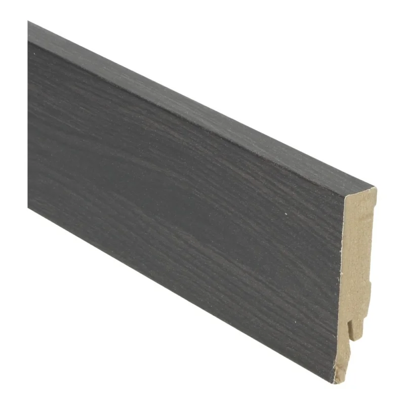 wenge zwart rechte hoge plint voor laminaat, pvc en parket Must-Have