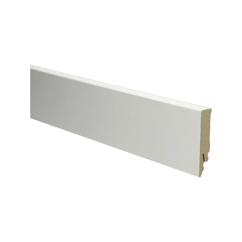 Speciale Aanbieding Witte RAL 9001 rechte hoge plint voor laminaat, pvc en parket