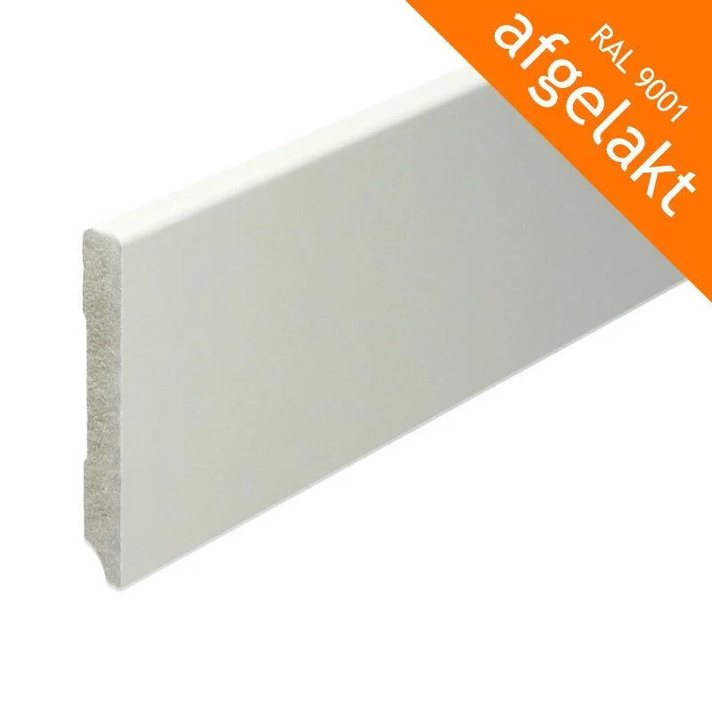 MDF plinten afgelakt Moderne plinten 12 x 90 mm RAL 9001 Express Levering