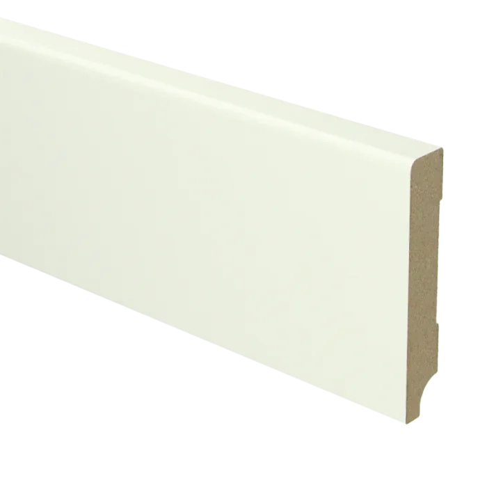 Vochtwerende MDF plint Modern 15x90mm wit Gelakt RAL9010 - 16032/M0108411 Meest Verkocht
