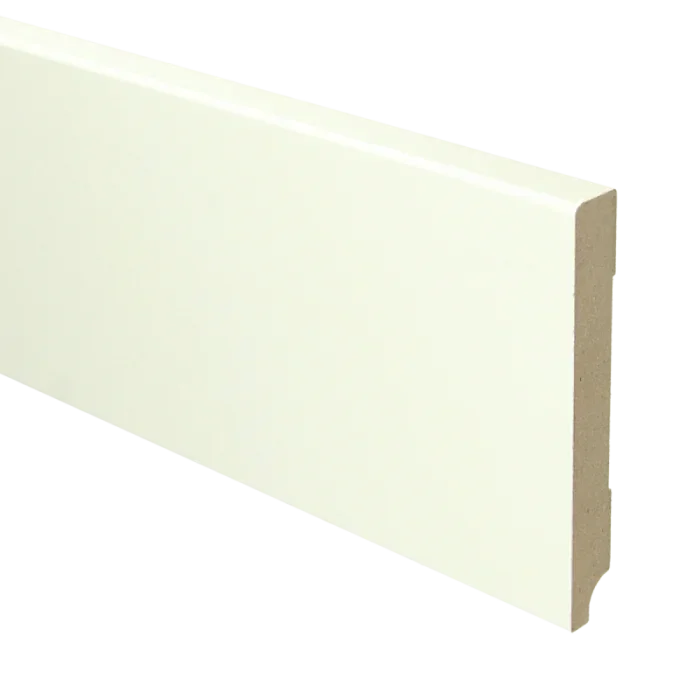Premium Vochtwerende MDF plint Modern 15x120mm wit Gelakt RAL9010 - 16033/M0108412