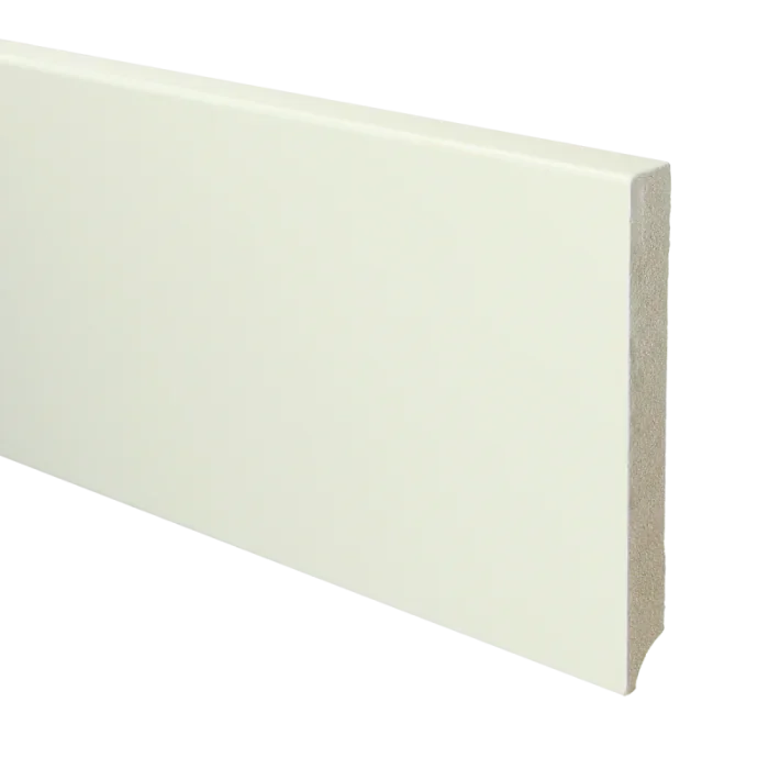 Vochtwerende MDF plint Modern 18x150mm wit Gelakt RAL9010 - 16035 Premium