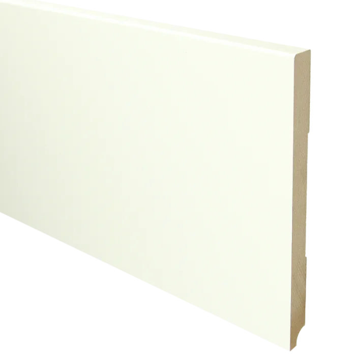 Vochtwerende MDF plint Modern 18x220mm wit Gelakt RAL9010 - 16037 Hete Deal