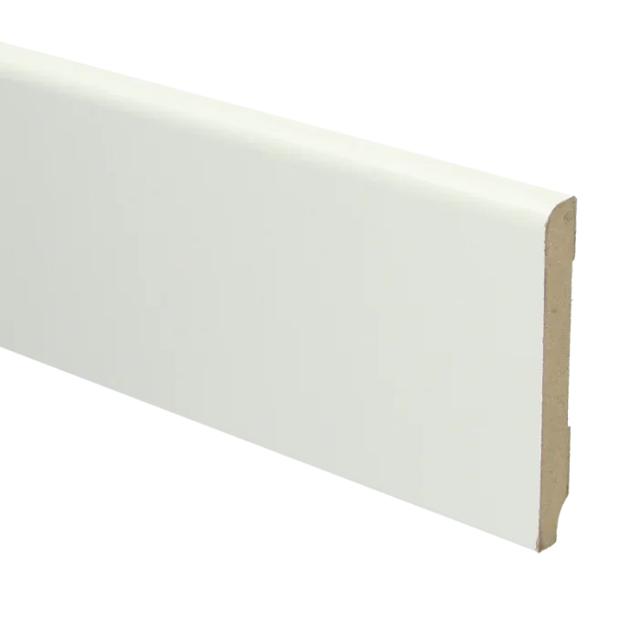 Vochtwerende MDF plint Koloniaal 12x90mm wit Gelakt RAL9010 - 16010 Aanbieding