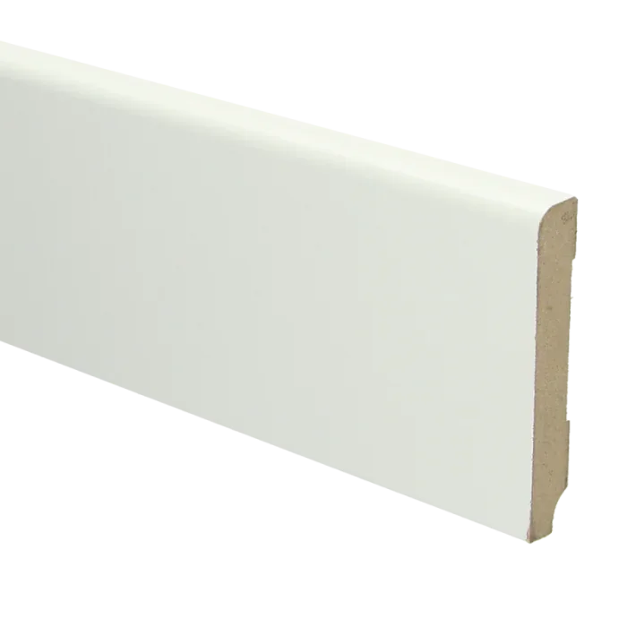 Weekendaanbieding Vochtwerende MDF plint Koloniaal 15x90mm wit Gelakt RAL9010 - 16003