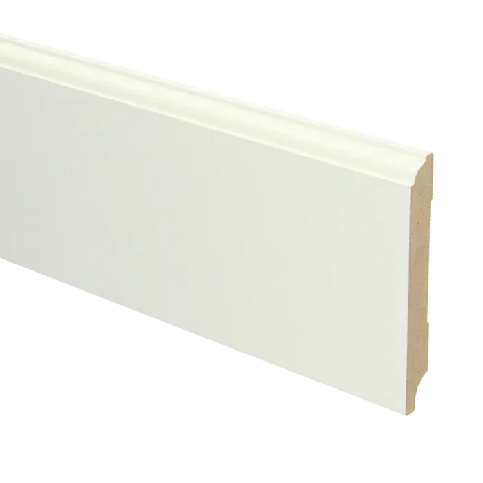 Alleen Vandaag Vochtwerende MDF plint Eigentijds 12x90mm wit Gelakt RAL9010 - 16047