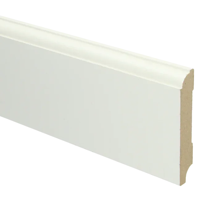 Hoge Kwaliteit Vochtwerende MDF plint Eigentijds 15x90mm wit Gelakt RAL9010 - 16017
