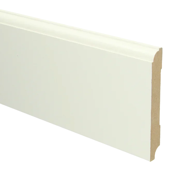 Direct Verzonden Vochtwerende MDF plint Eigentijds 15x120mm wit Gelakt RAL9010 - 16018