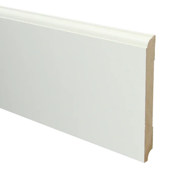 Vochtwerende MDF plint Eigentijds 15x150mm wit Gelakt RAL9010 - 16019 Tijdelijk Beschikbaar