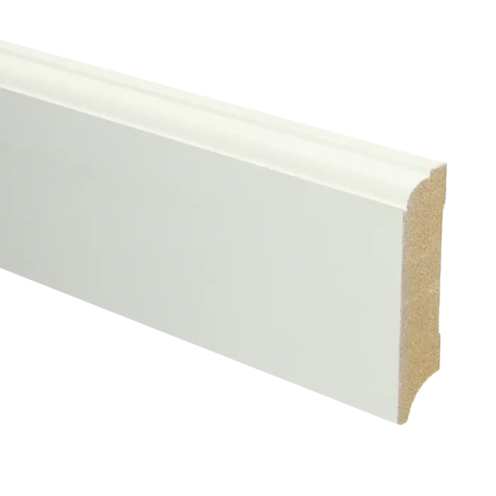 Vochtwerende MDF plint Eigentijds 18x70mm wit Gelakt RAL9010 - 16049 Favoriet