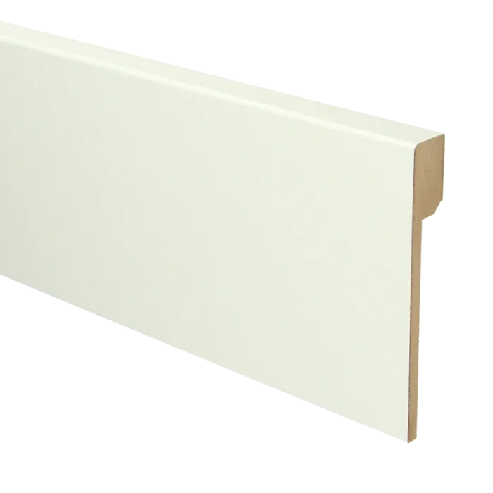 Direct Beschikbaar Vochtwerende MDF overzetplint Modern 18x120mm wit Gelakt RAL9010 - 16021