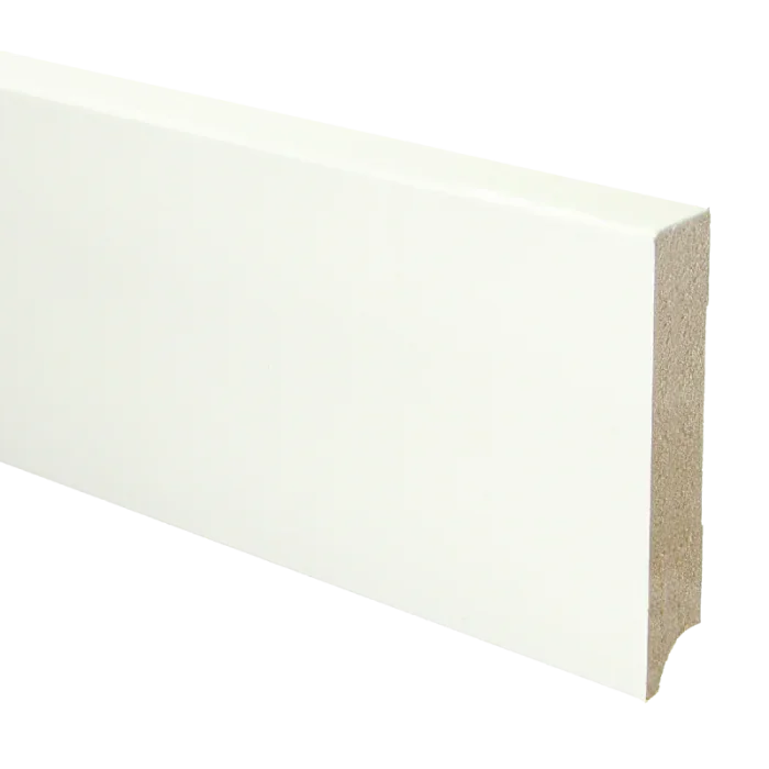 Vochtwerende MDF Plint modern Recht 18x120mm Wit gegrond - 16408 Uitverkoop