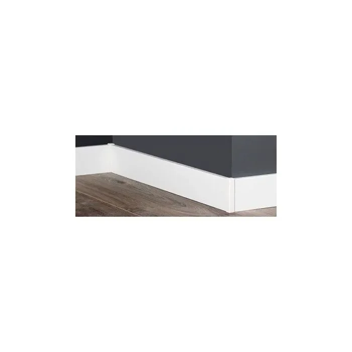 Vochtwerende MDF hoek/eindstuk wit Gelakt RAL9010 t.b.v. MDF plint 15x90mm - 16375 Actieprijs