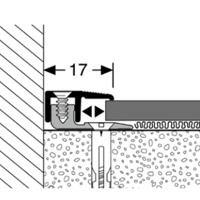 Betrouwbaar Eind- en afwerkprofiel Kuberit schroef 4-9.5mm Zand 100cm - 65946