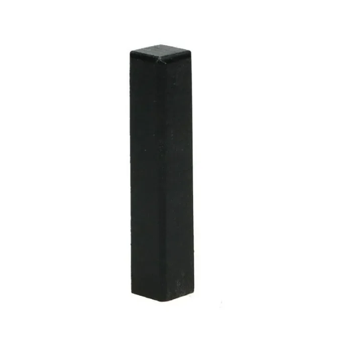 Betrouwbaar Vochtwerende MDF hoek/eindstuk t.b.v. MDF plint 15x90mm Gelakt Gitzwart RAL9005 - 16178