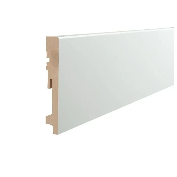 Lage Prijs Vochtwerende folie Clip plint Recht Robuust 18x120mm Wit - 0108132