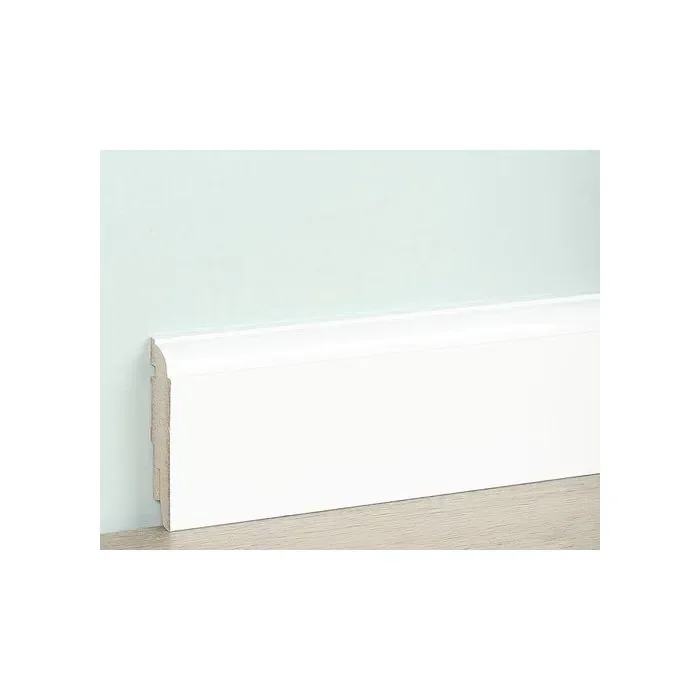 Superprijs Vochtwerende folie Clip plint Kraal De Luxe 18x120mm Hoogglans Wit - 0108104