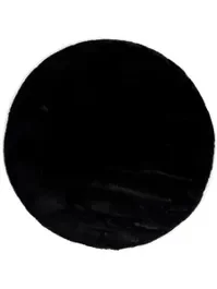 Vloerkleed Plush rond zwart 10011479 Populair