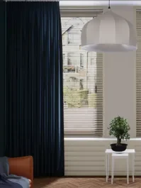 Nu Kopen Gordijn Tender velours nachtblauw 10004493