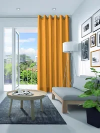 Gordijn Elegance velours eidooier 17364 Korting