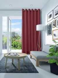 Populair Gordijn Elegance velours koraalrood 17381