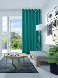 Bestseller Gordijn Elegance velours petrol 17404