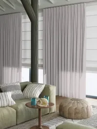 Vitrage Topcolor Voile powder 10022267 Beperkte Voorraad