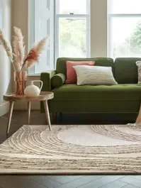 Op = Op Vloerkleed Swirl wool natural 10025970