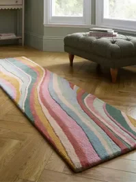 Koop Vandaag Loper Abstract Flow Pink/green 10028572