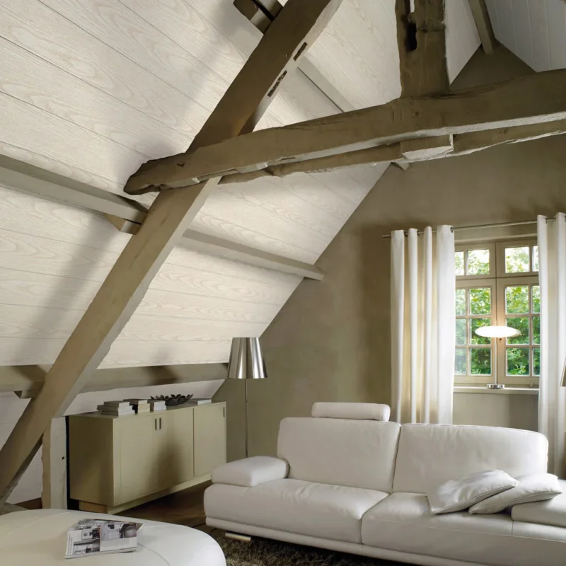 Alleen Vandaag HDM Swingline Struktuur Wit - wand en plafond - 2600x154x8 mm