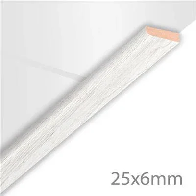 Tijdelijk Beschikbaar HDM Afdeklijst Embossed Wit - lijstwerk - 260 cm