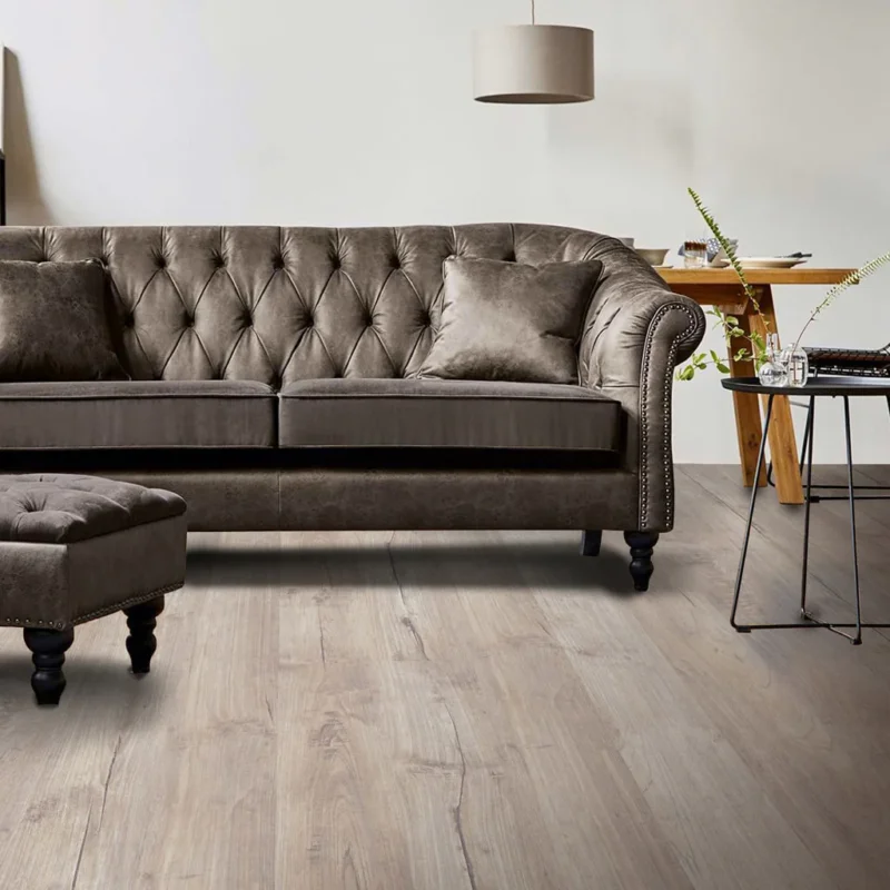 Superprijs HDM Homebrand 8 Embossed Aged Teak Beige - laminaatvloer - 1380x193x8 mm