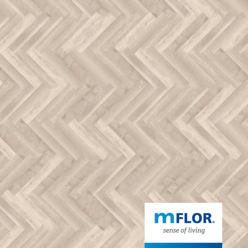 DB Parva Broad Leaf Light Sycamore 40810 mFlor visgraat PVC Populair