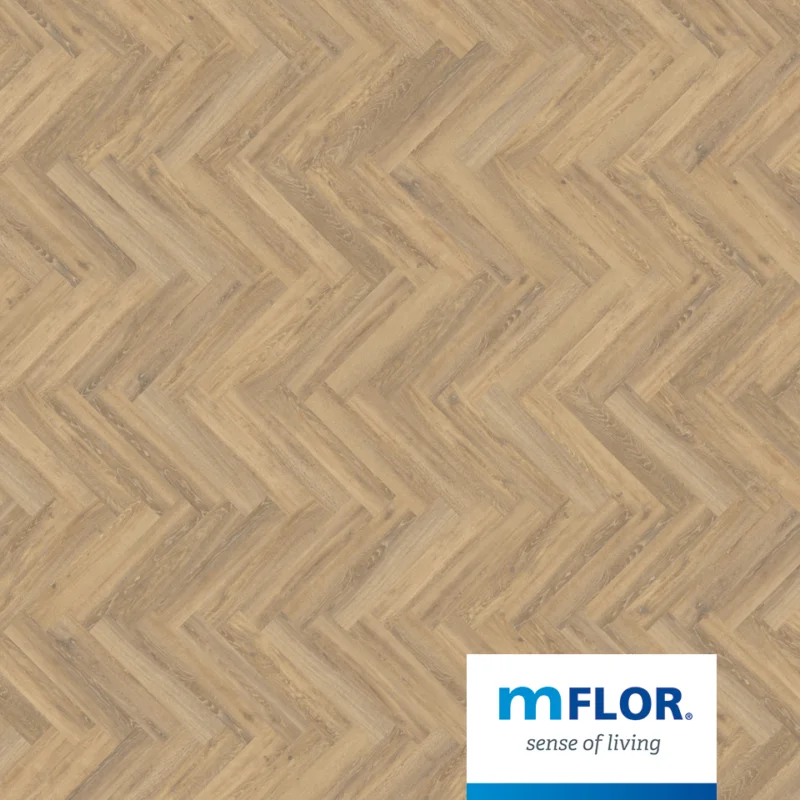 Beperkte Voorraad DB Parva Oak Piedmont 41214 mFlor visgraat PVC
