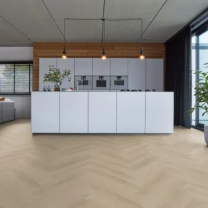 Gecertificeerd DB YUP Merton visgraat beige 7510 Floorlife visgraat PVC