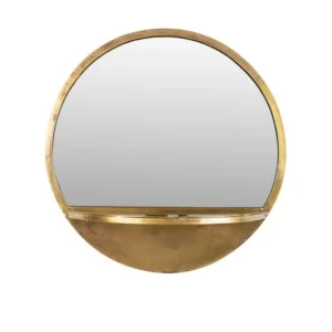 Adore Feyza Spiegel Wandplank Rond Goud Beperkte Voorraad