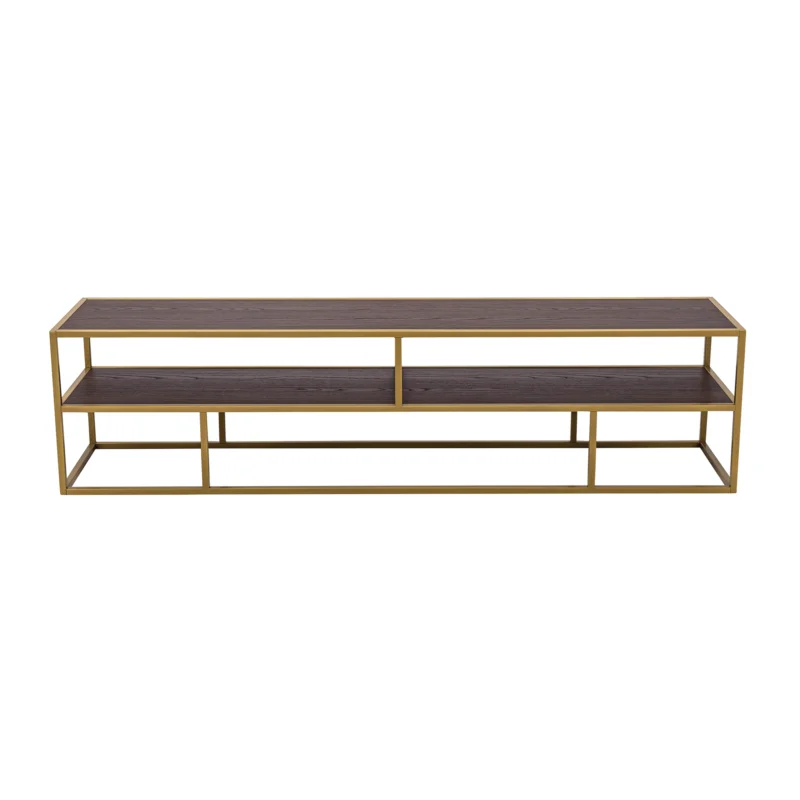 Stalux Tv-meubel ‘Luuk‘ 200cm, kleur goud / bruin hout Meest Verkocht