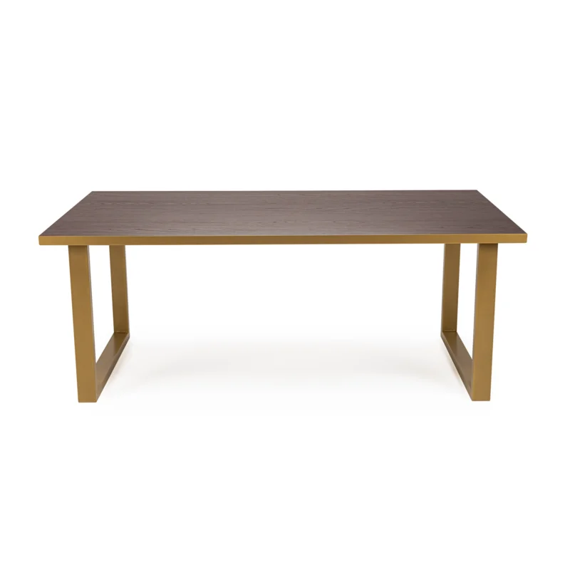 Stalux Eettafel ‘Joop‘ 240 x 100cm, kleur goud / bruin hout Bestel Nu