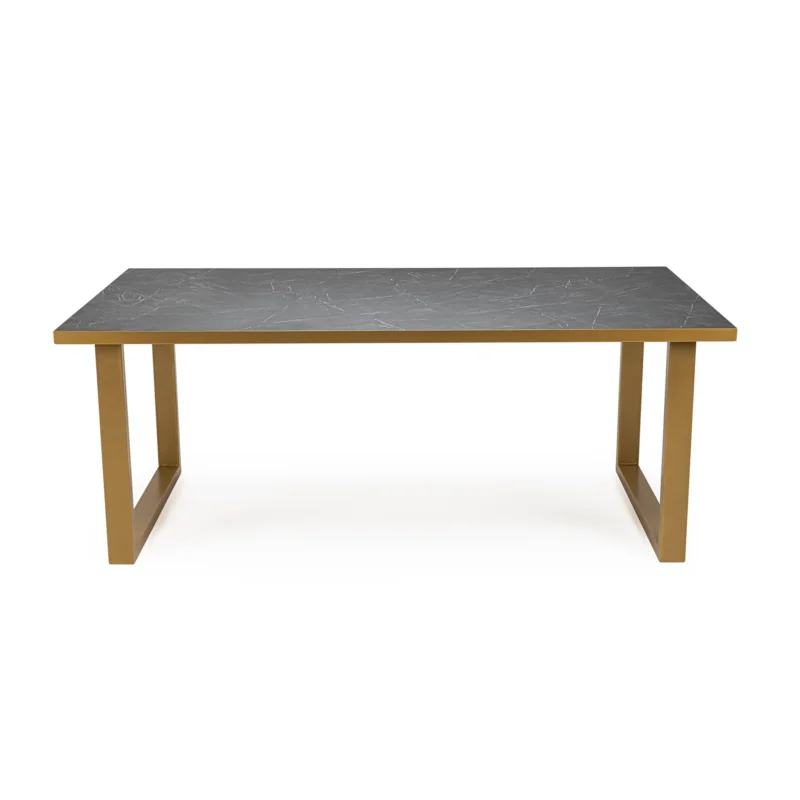 Stalux Eettafel ‘Joop‘ 240 x 100cm, kleur goud / zwart marmer Veilige Betaling