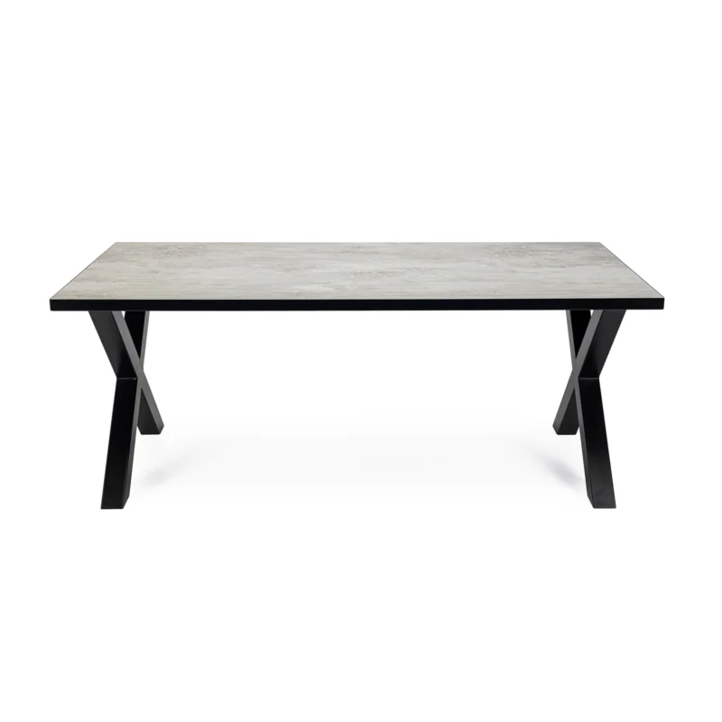 Stalux Eettafel ‘Roos‘ 180 x 100cm, kleur zwart / beton Nieuw