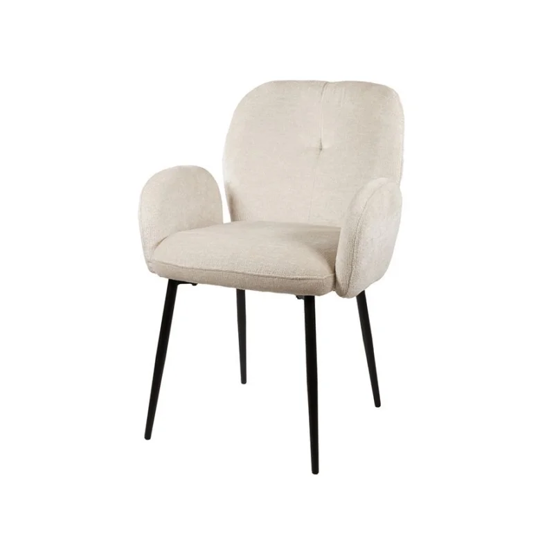 Bobby eetkamerstoel - met arm - Perfect Harmony - Light grey 85 Finale Uitverkoop