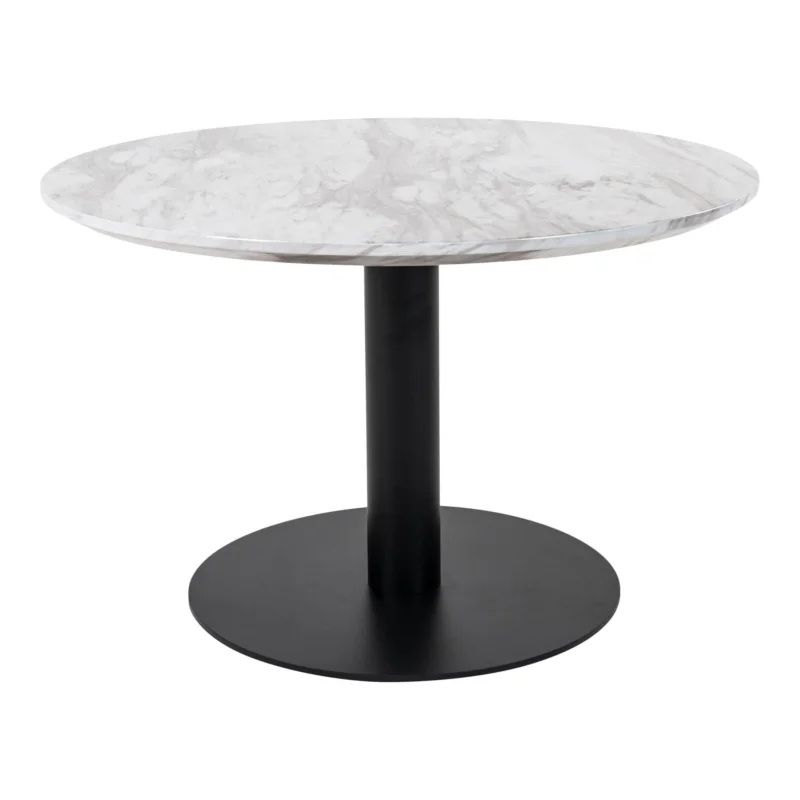 Bolzano Coffee Table - Coffee table with top in marble look and black base ø70x45cm Koop Online
