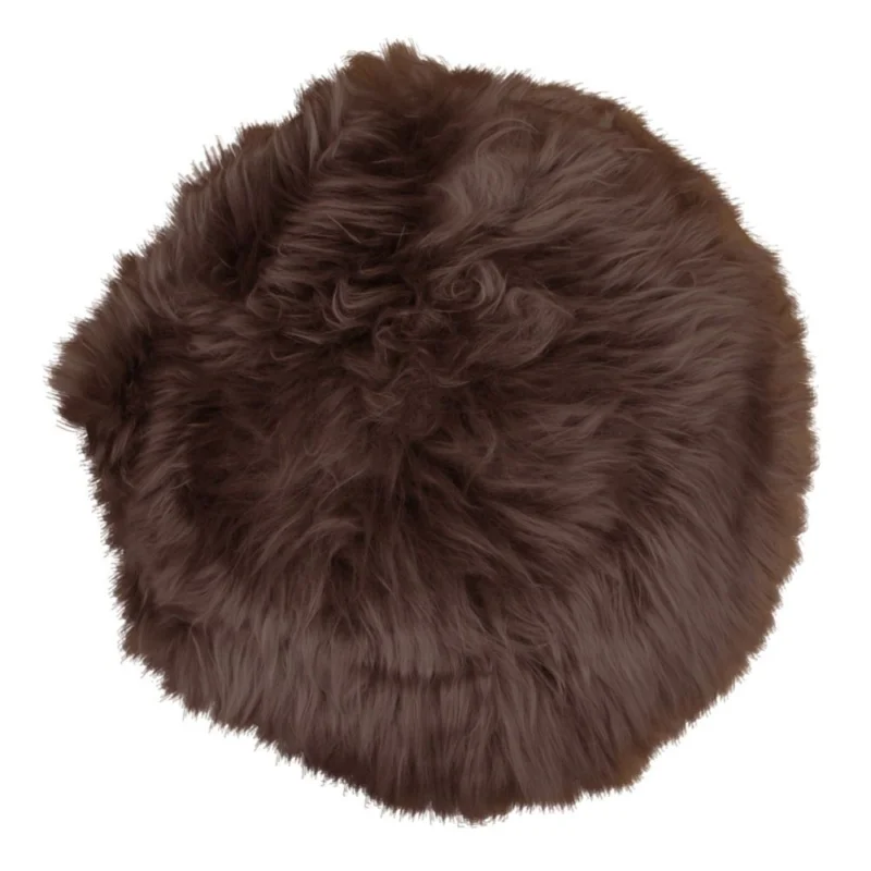 Uitverkoop Lambskin seat - Lambskin seat in brown Ã˜35 cm